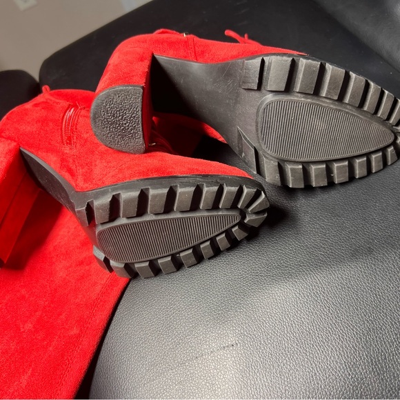 Red cute thigh high boots. - Picture 2 of 4